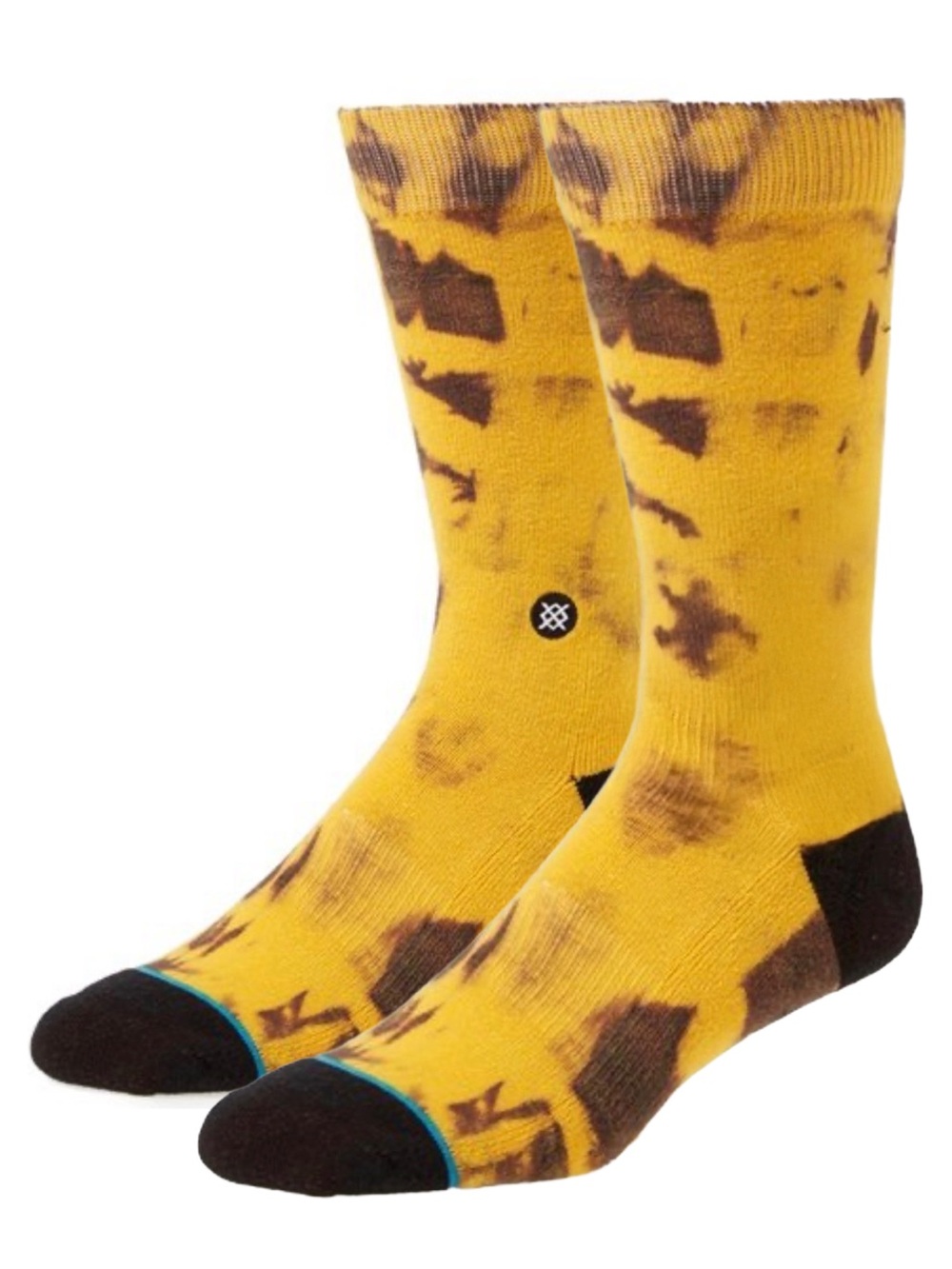 $10❤️‍🔥 Stance BURNOUT Crew Socks LARGE L NEW Yellow Mens
